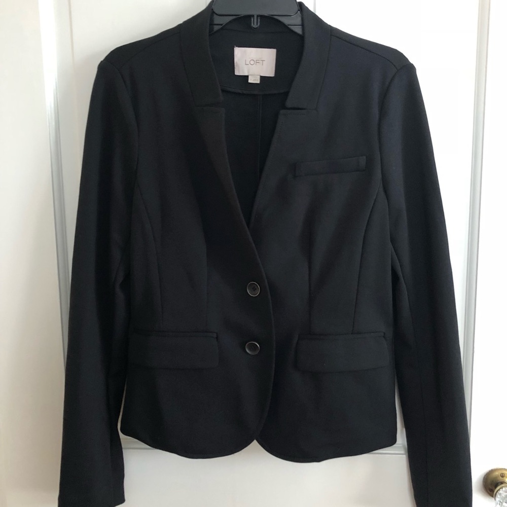 LOFT Size S Black Stretch Blazer